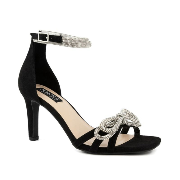 Jones New York Women's 10 Black Tarrie Rhinestone Bow Stiletto Heels NIB - Picture 1 of 14